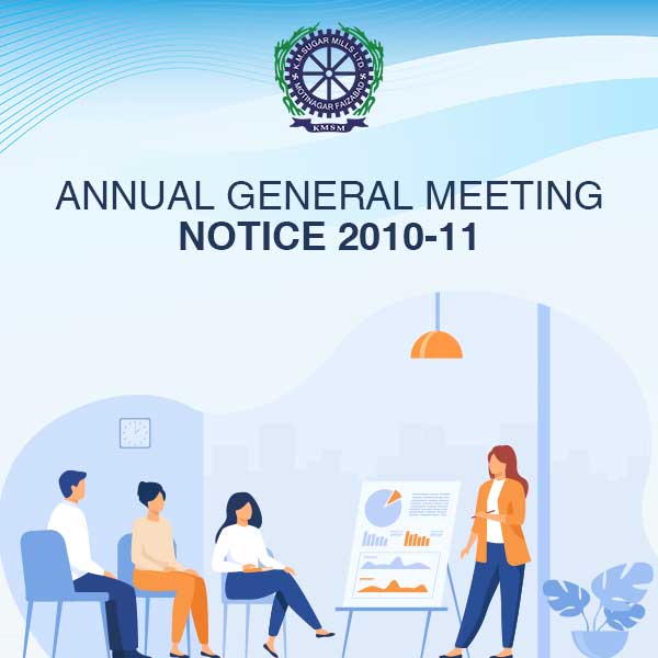 KM Sugar Annual General Meeting Notice 2010-11