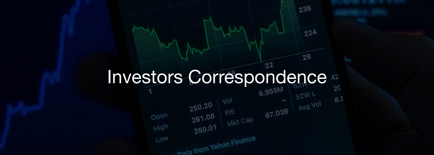 Investors Correspondence